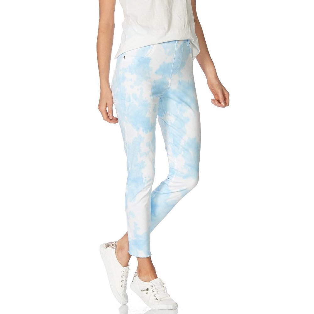 HUE U22465 Denim High Rise Skimmer Leggings Blue  Sky